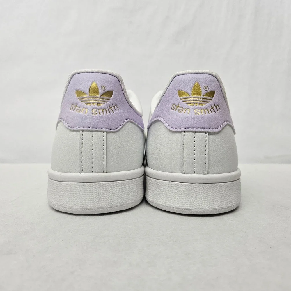 Adidas Stan Smith Casual‎ Sneakers GZ8142 White Purple Gold Women's Size 8.5
